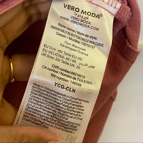 NWT Vero Moda Anna Milo Button Front Dress - Picture 9 of 13